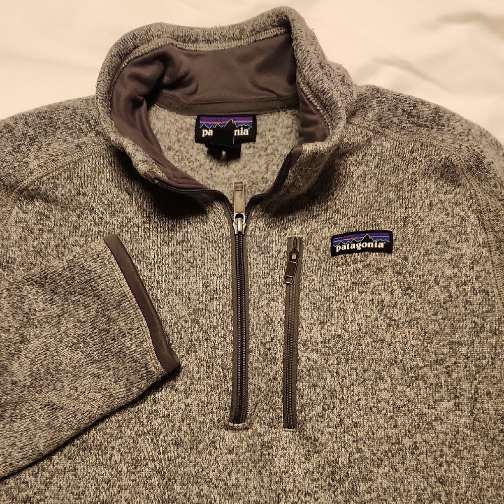 Patagonia Gray Quarter-Zip Sweater